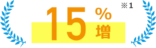 15%増