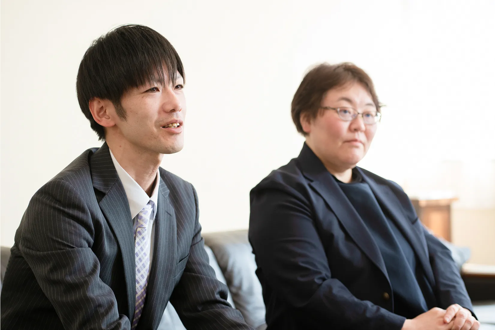 松文産業株式会社 佐藤様（左）　代表取締役 小泉様（右）