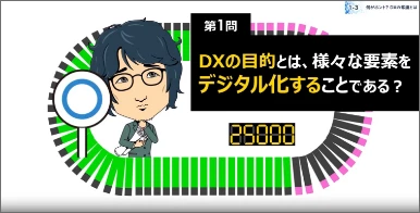 DXの目的とは、様々な要素をデジタル化することである？